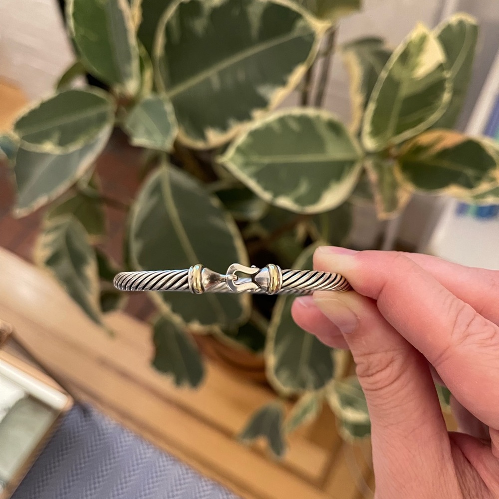 4mm Cable Classic Buckle Bracelet with 18K Gold